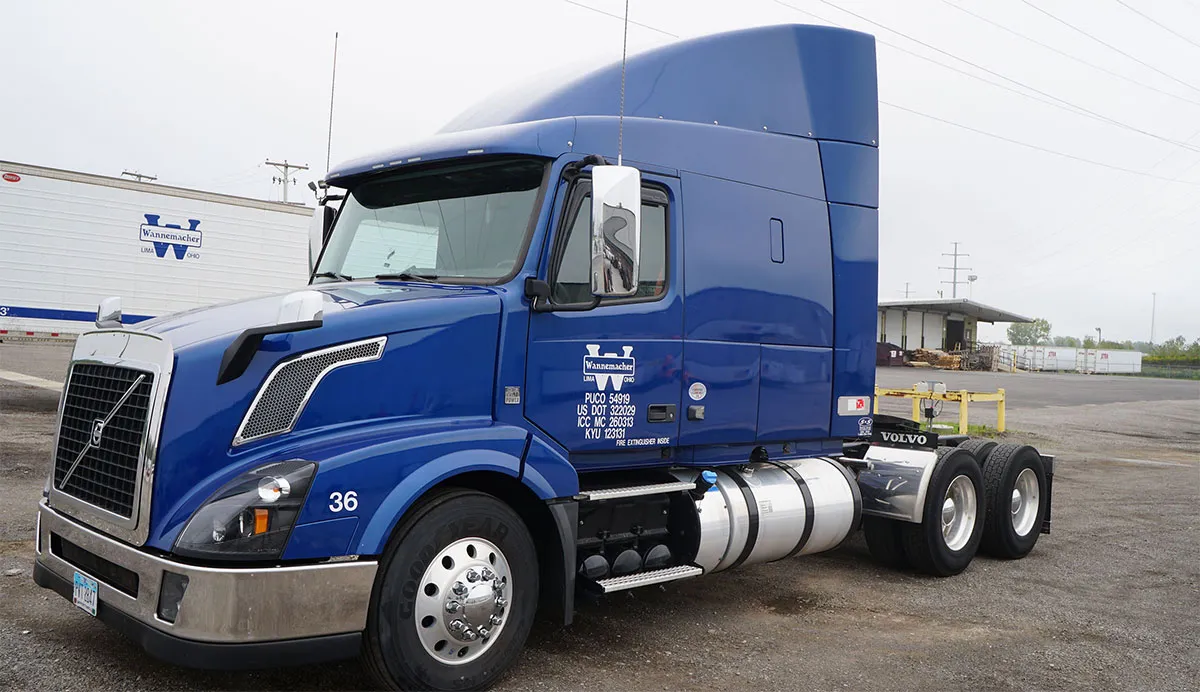 New blue tractor
