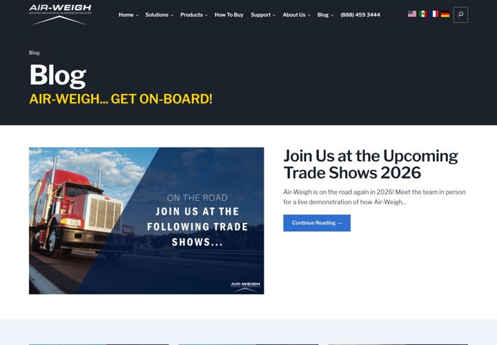 Blog index / news mockup, desktop