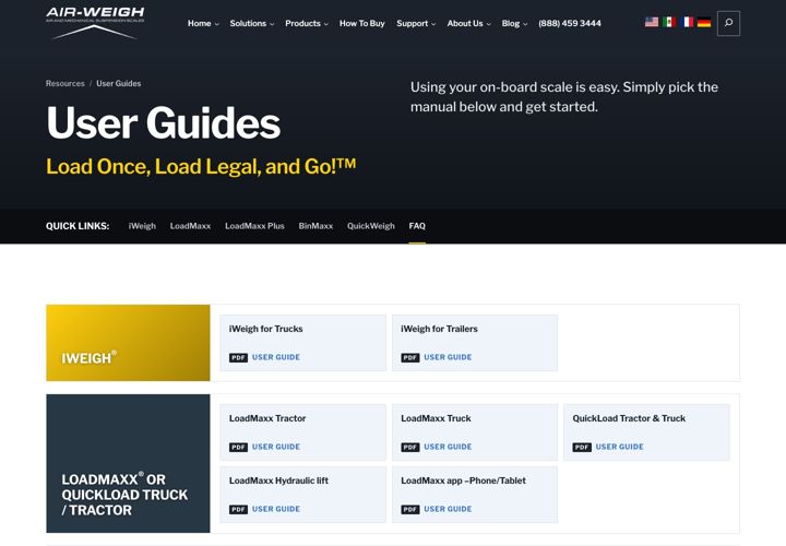 Support / user guides / literature mockup, desktop